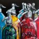 "Sodaflaschen" 50 x 50 cm Acryl auf Leinwand