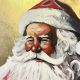 "Weihnachtsmann" 100 x 100 cm Acryl und Goldmetal