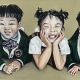 "Kinder" Acryl auf Leinwand 40 x 100 cm