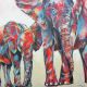 "Elefanten" 80 x 80 cm