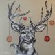 "Weihnachtshirsch" 50 x 50 cm Acryl auf Leinwand